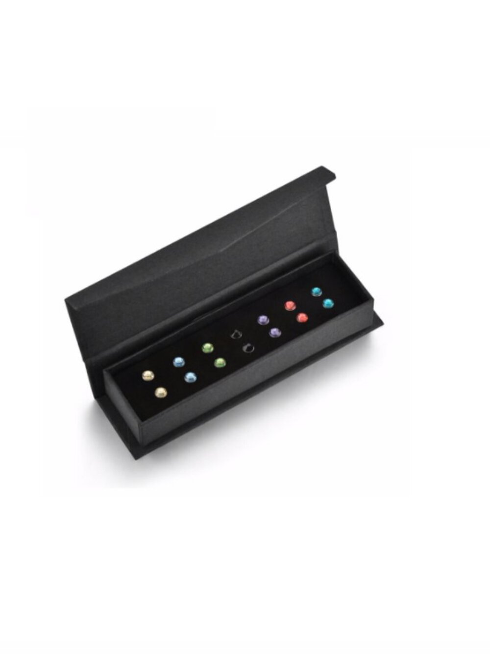 NWT Swarovski Crystal Multi Colour Stud Earring Set Gift Box